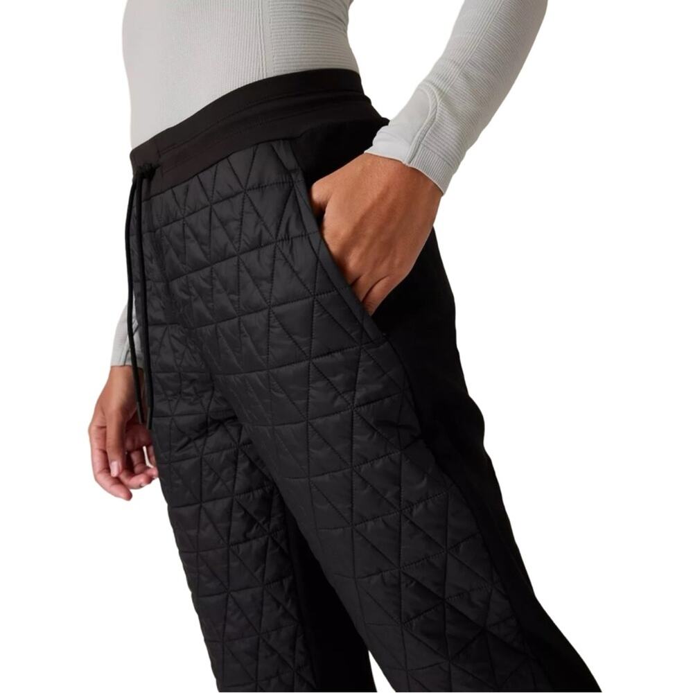 NEW - ATHLETA - SOLSTICE JOGGER women's black winter jogger pants - SIZE 14